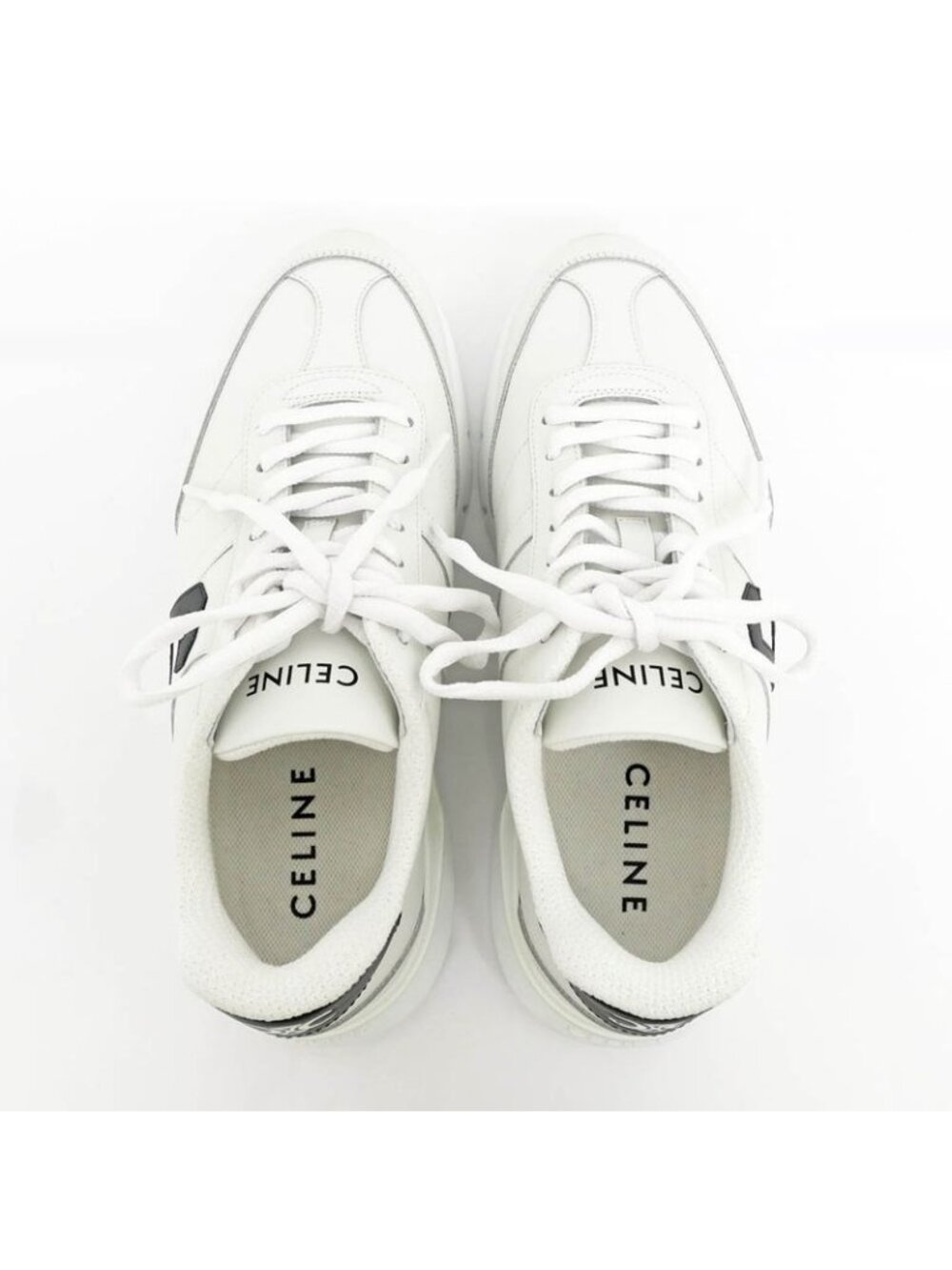 Celine Sneakers White Black 35929 Size 39 Shoes - Picture 6 of 10